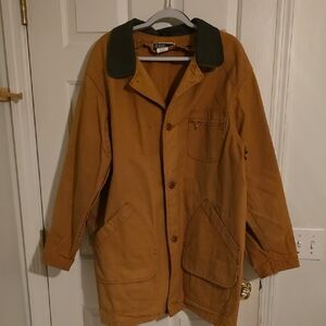Polo Ralph Lauren Barn Jacket Men's Tan with Green Corduroy Collar Size XXL.